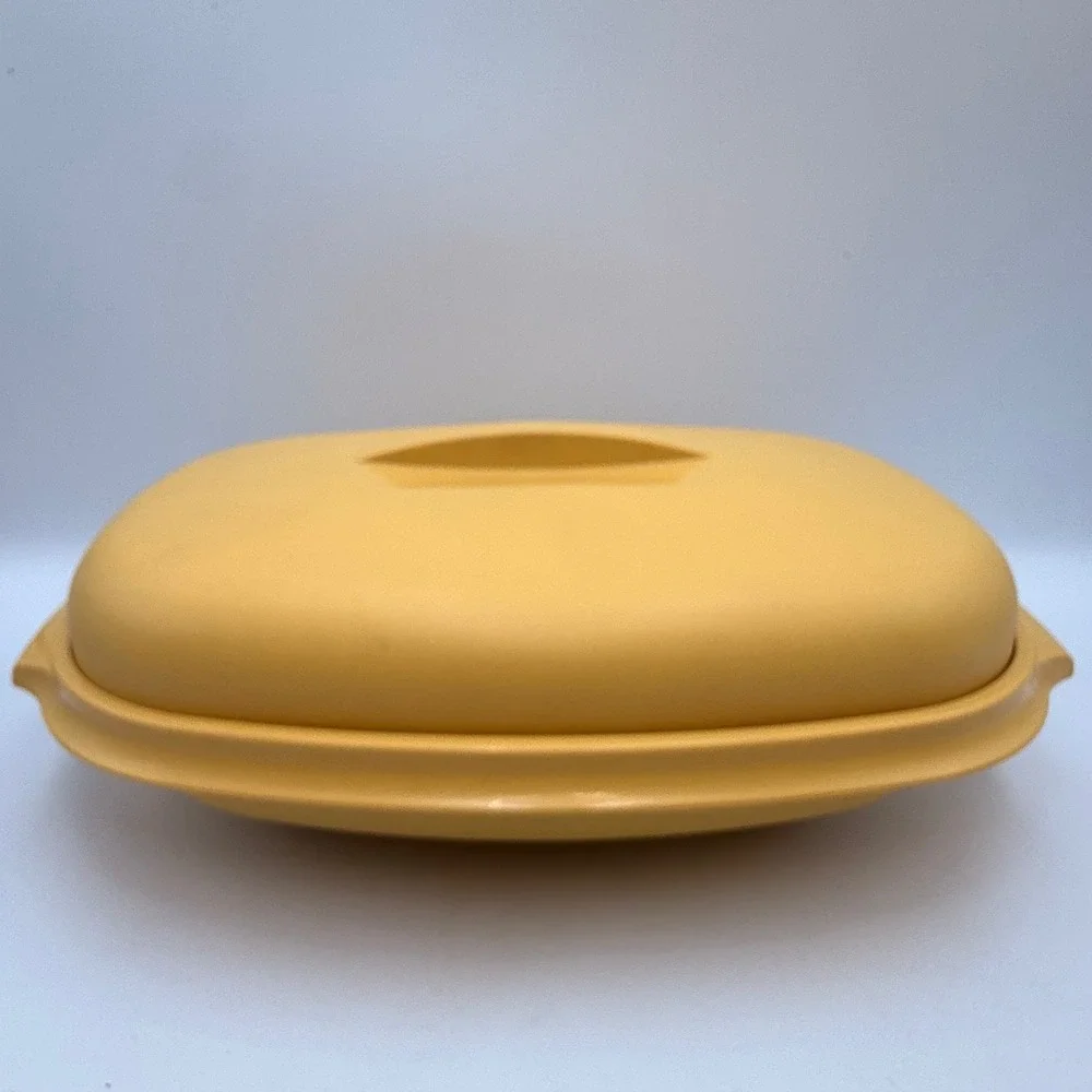 Vintage Tupperware Multi Server 1273-3 Harvest Gold Steamer Colander 3 Piece Set